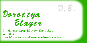 dorottya blayer business card